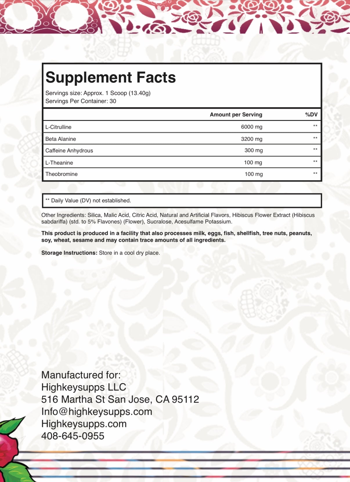 Agua de Jamaica Pre-Workout